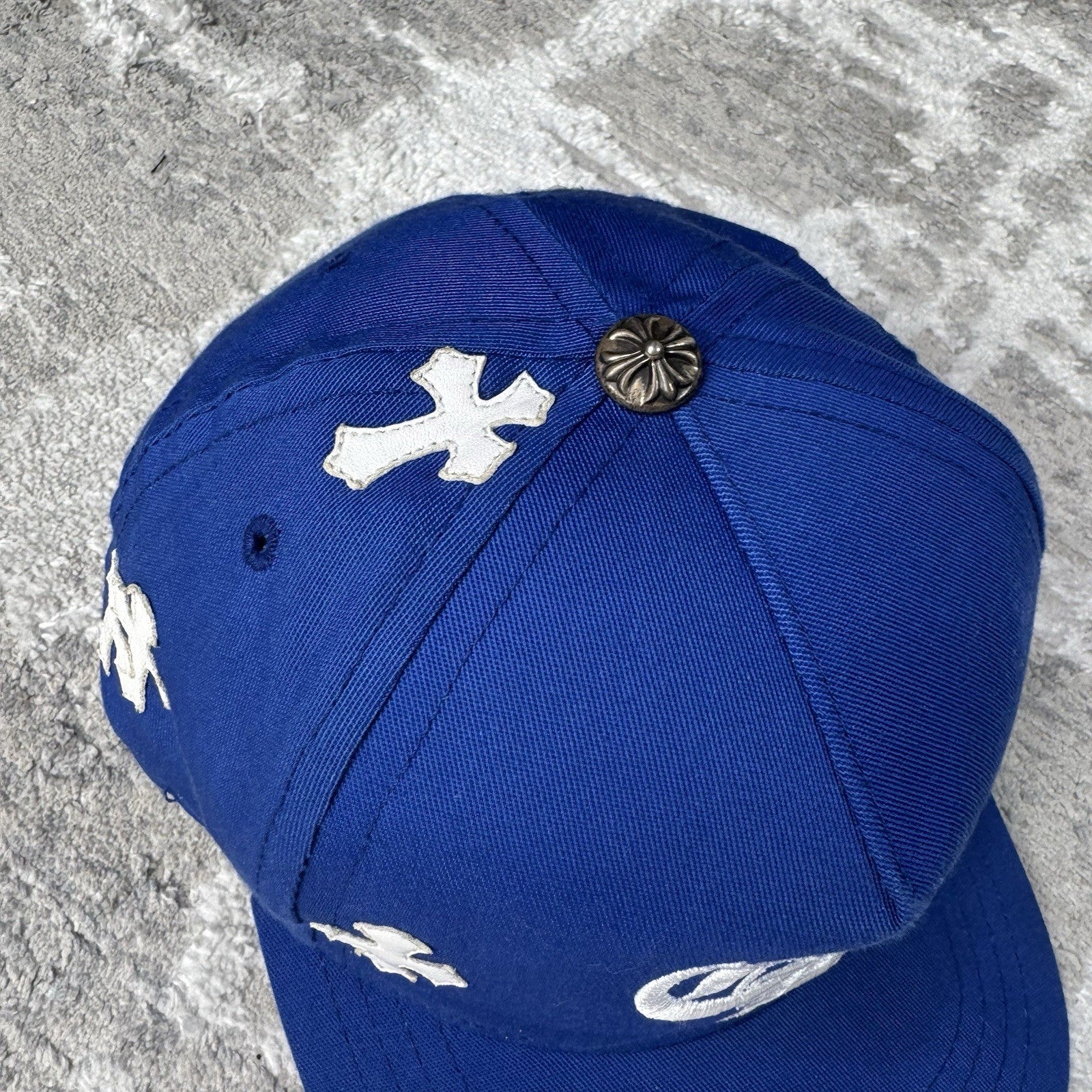 Chrome Hearts Leather Cross Patch Baseball Hat