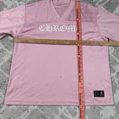 Chrome Hearts Mesh Pink Long Sleeve Stadium Jersey 