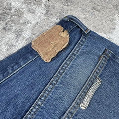 Chrome Hearts Levi 501 Leather Patch Cross Denim Jeans 