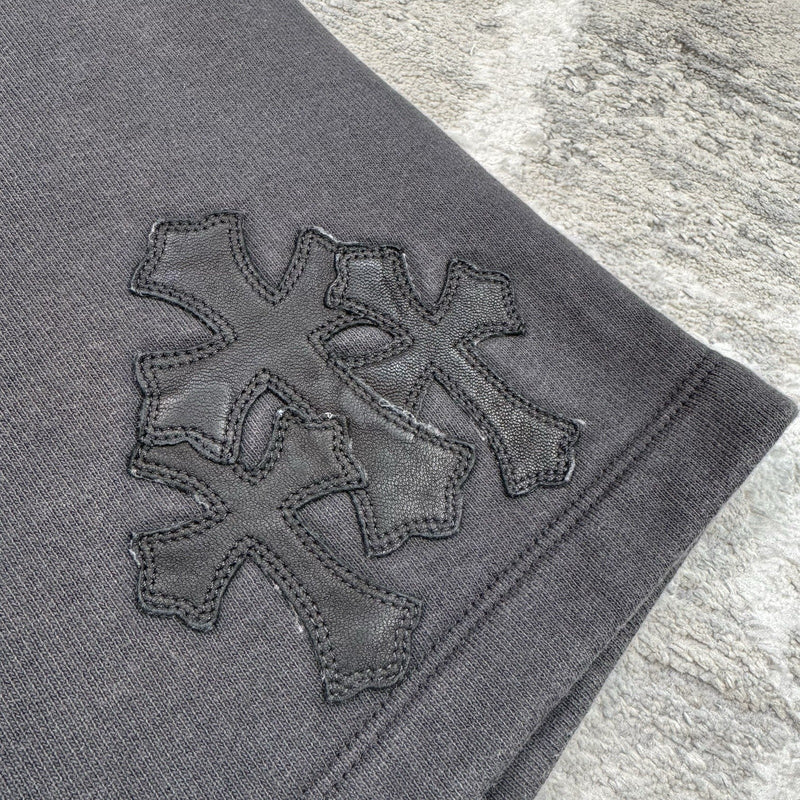 Chrome Hearts Paperjam Leather Triple Cross Sweatshirts