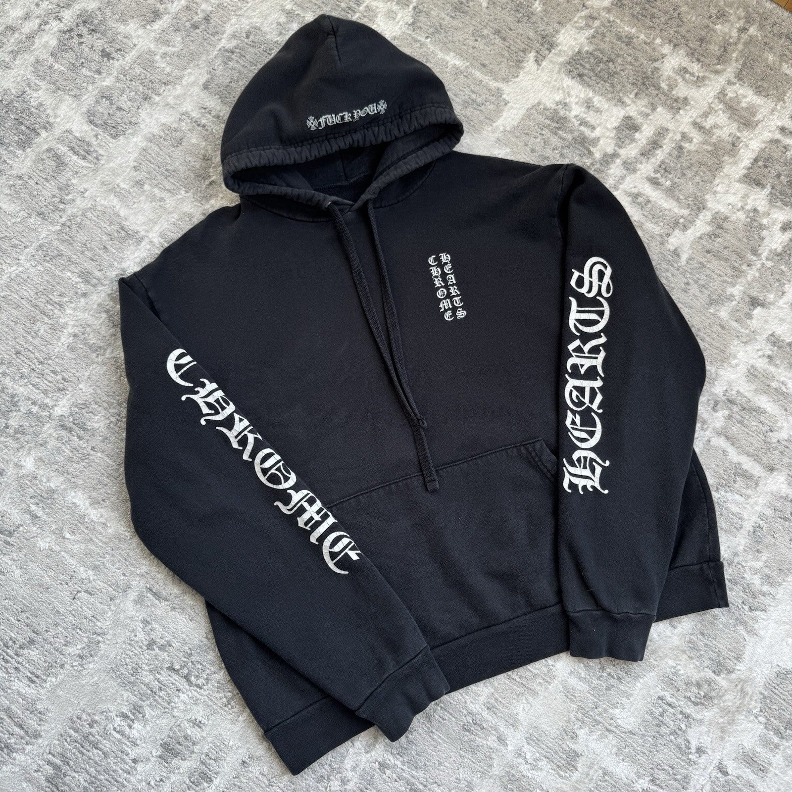 Chrome Hearts Letters Sleeve Logo Pullover Hoodie 