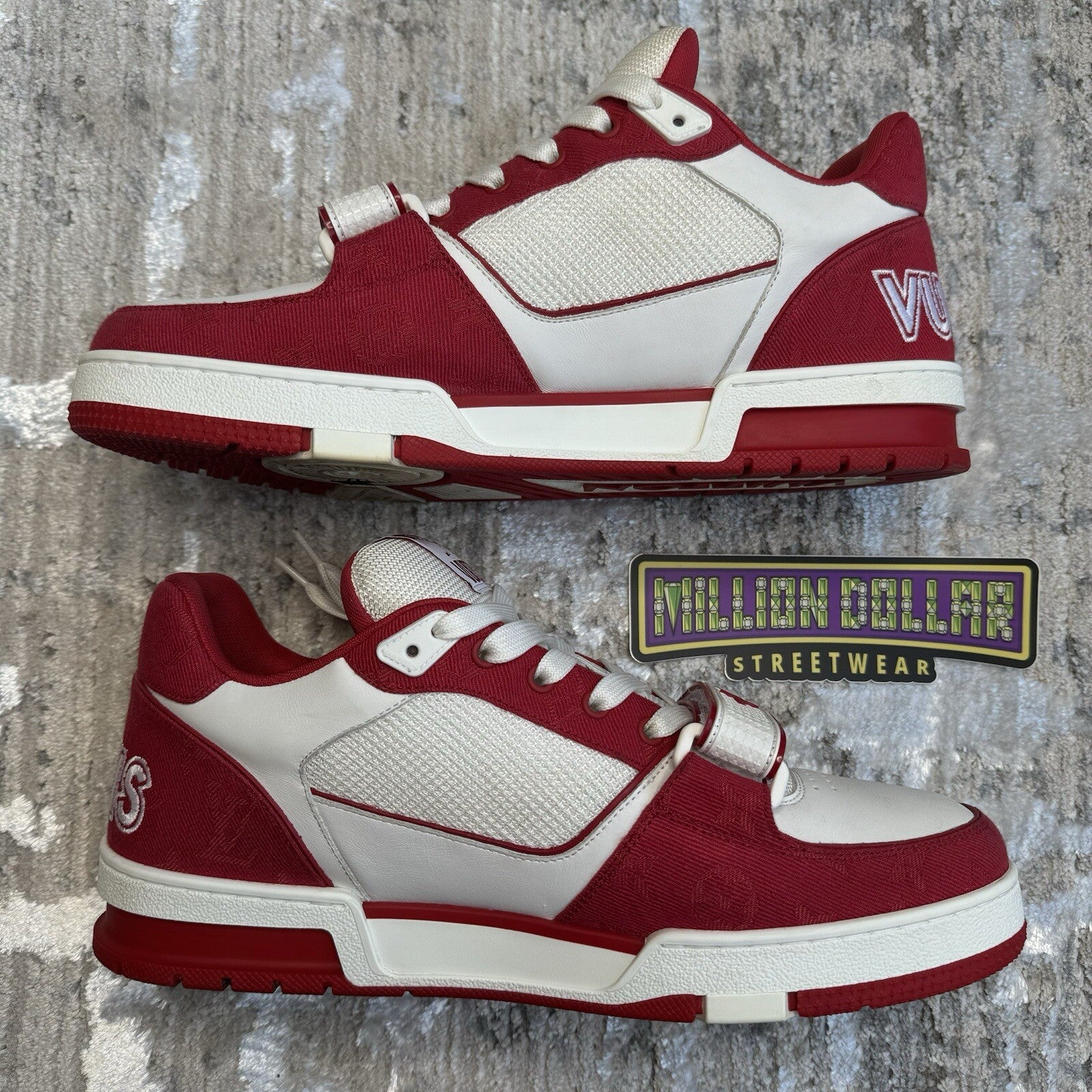 Louis Vuitton Strap Trainer Low ‘red White’ Sz- 9.5LV/10.5M
