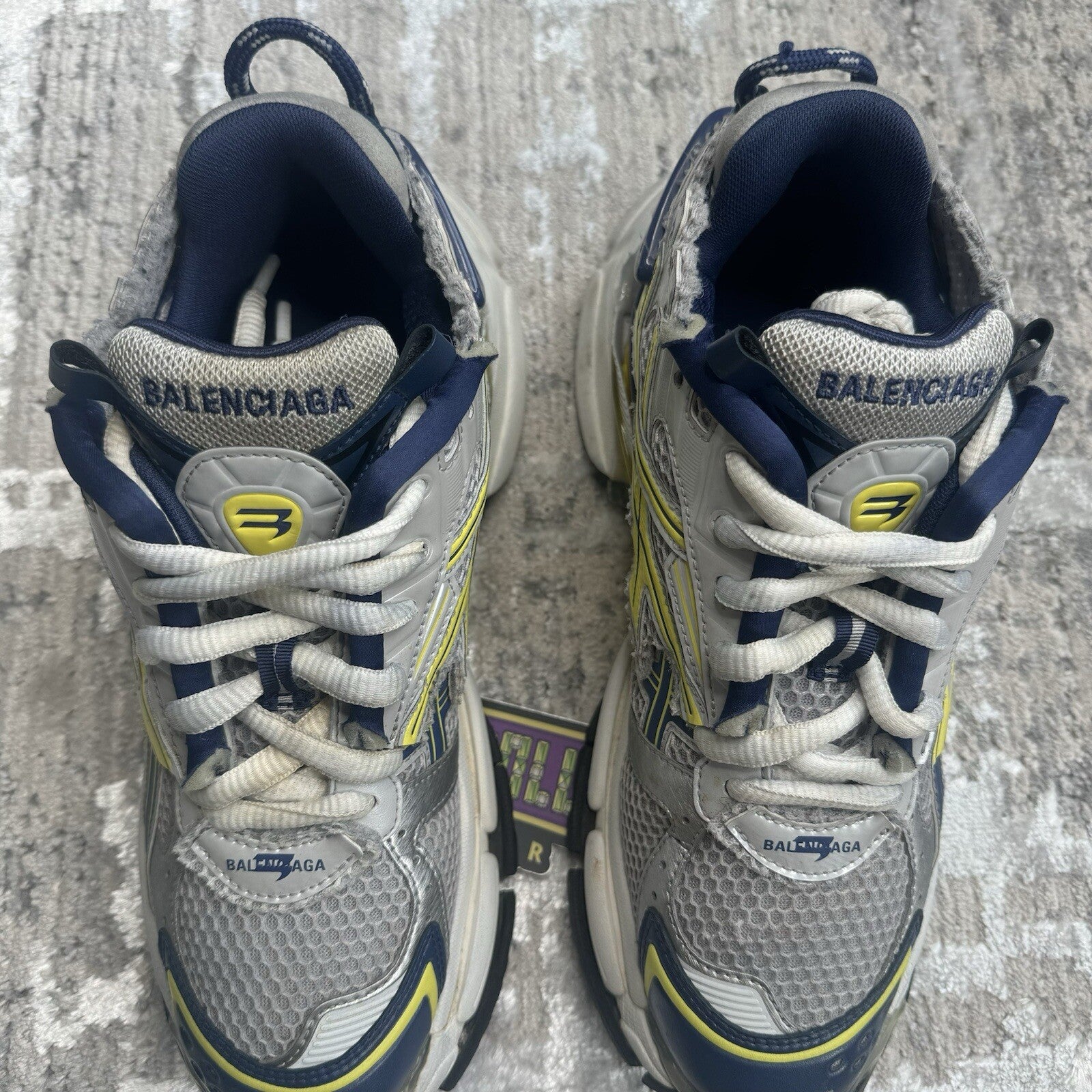 Balenciaga Runner Sneaker ‘blue Yellow’ Sz- 7M/40EU