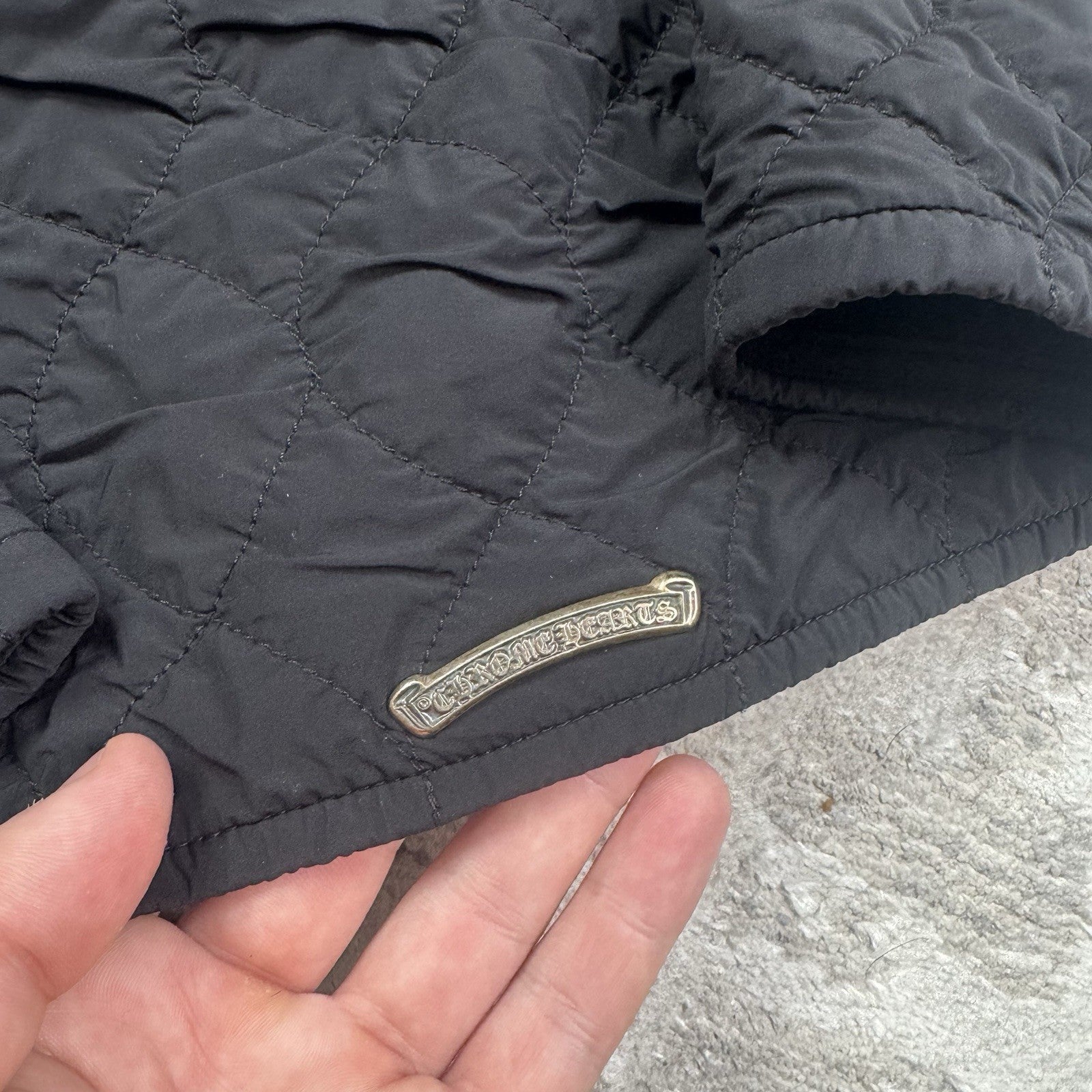 Chrome Hearts Quilted Zip Up Hoodie 