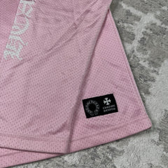 Chrome Hearts Mesh Pink Long Sleeve Stadium Jersey 