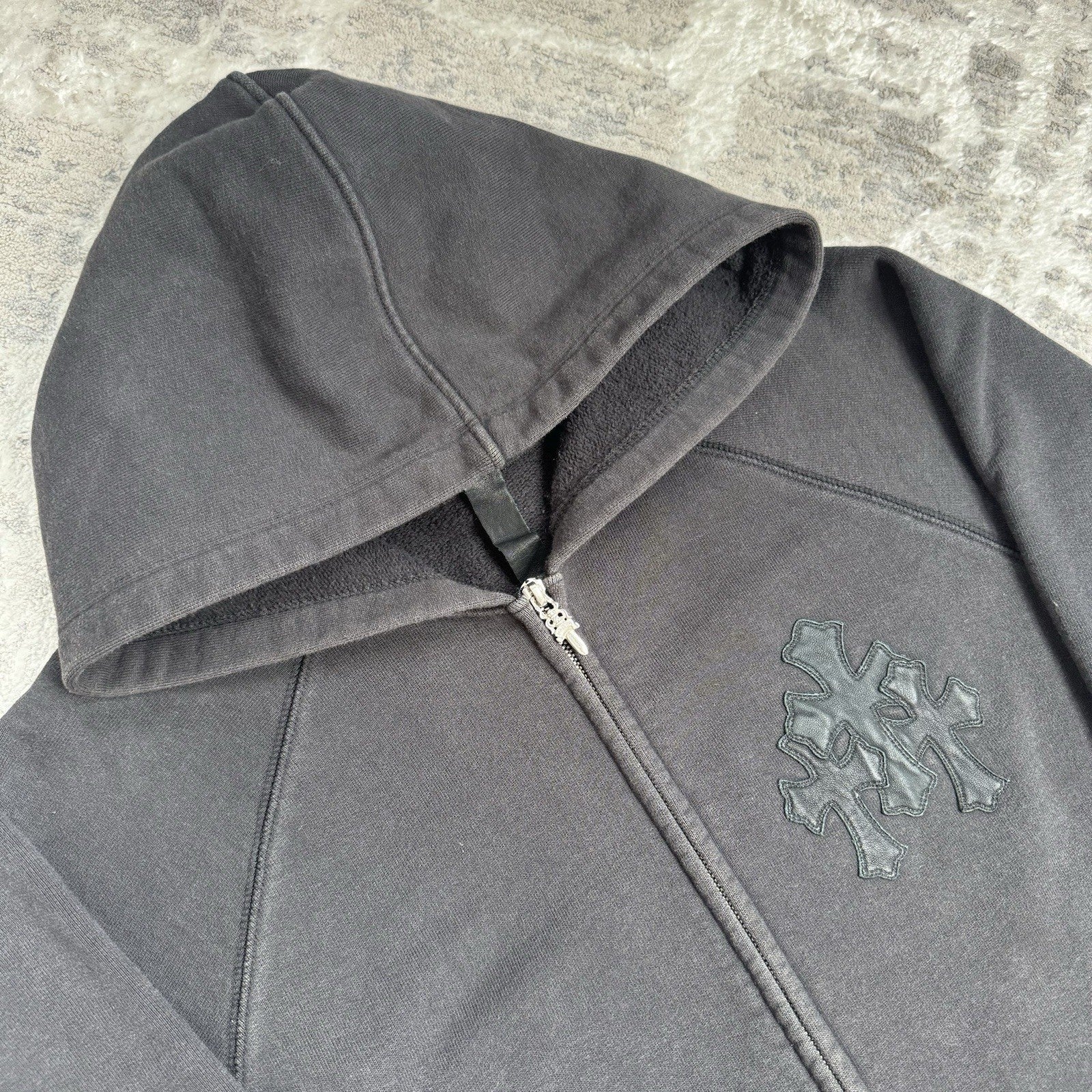 Chrome Hearts Paper Jam Triple Cross Zip Up Hoodie 