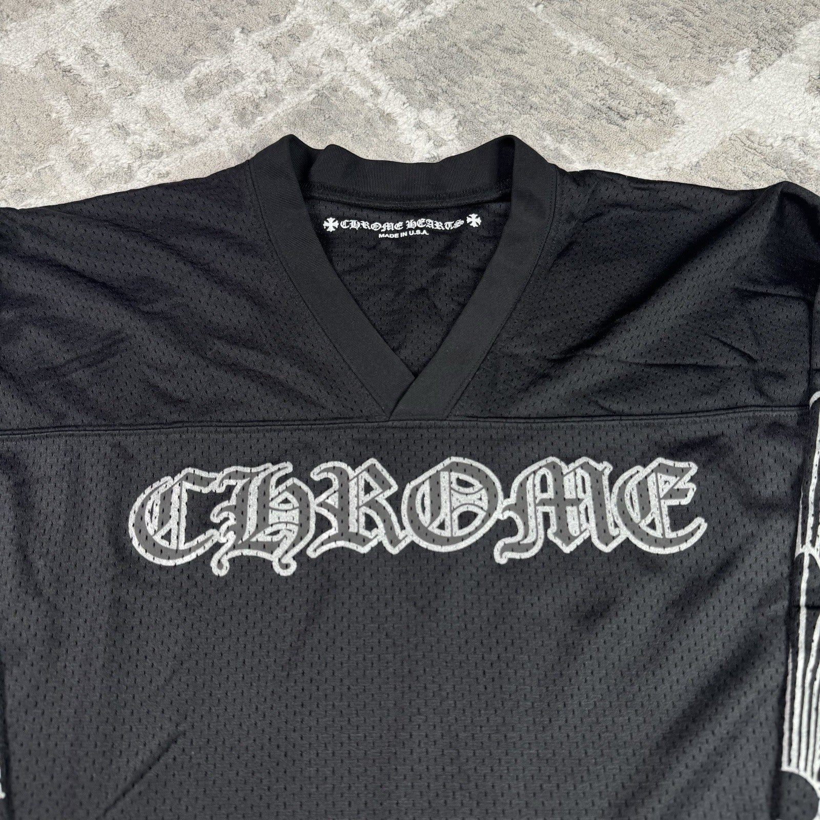Chrome Hearts Mesh Stadium Floral Long Sleeve Jersey 