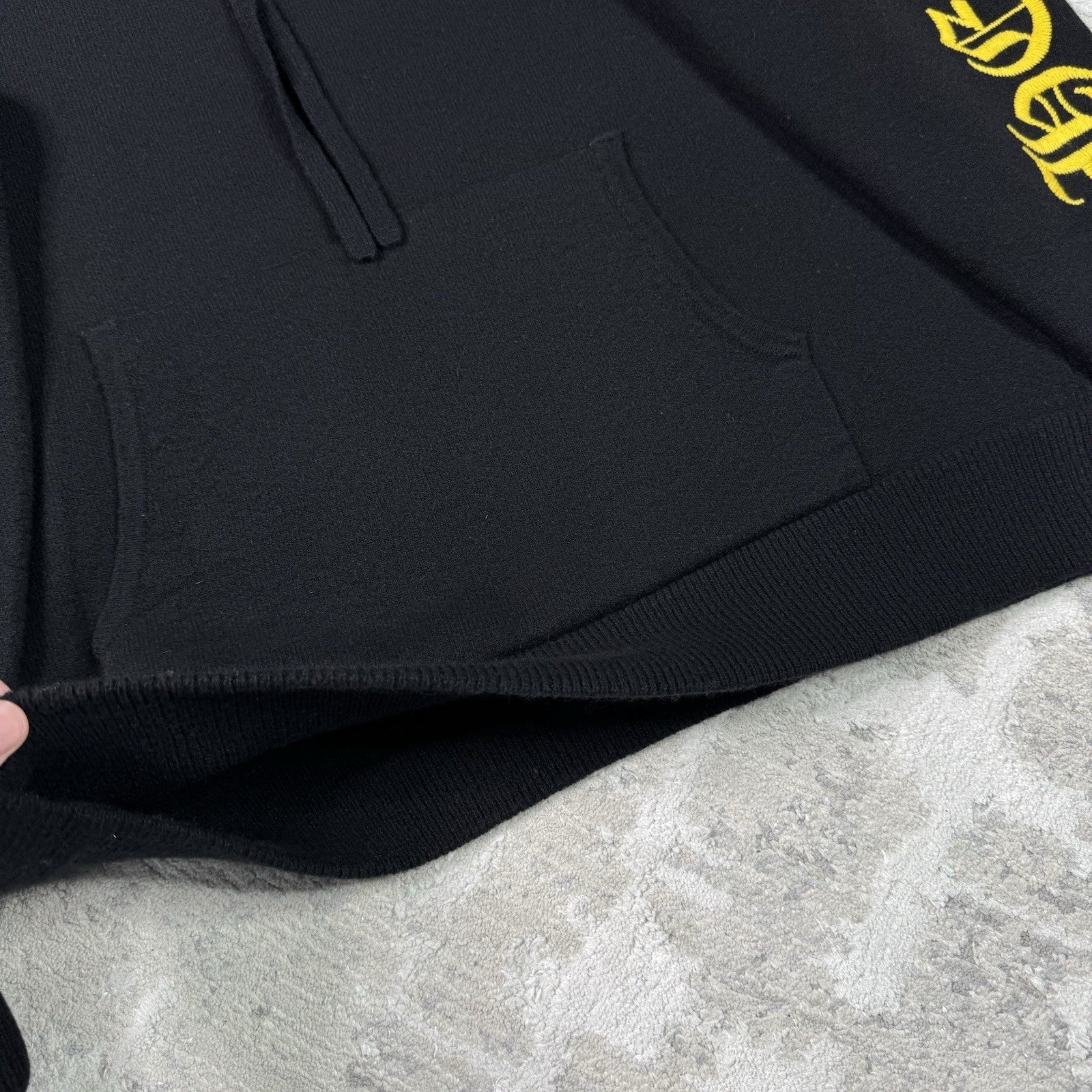 Chrome Hearts Cashmere Embroidered Sleeve Logo Pullover Hoodie 