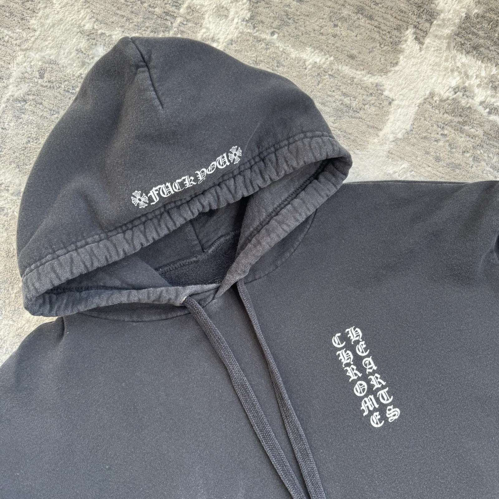 Chrome Hearts Letters Sleeve Logo Pullover Hoodie 