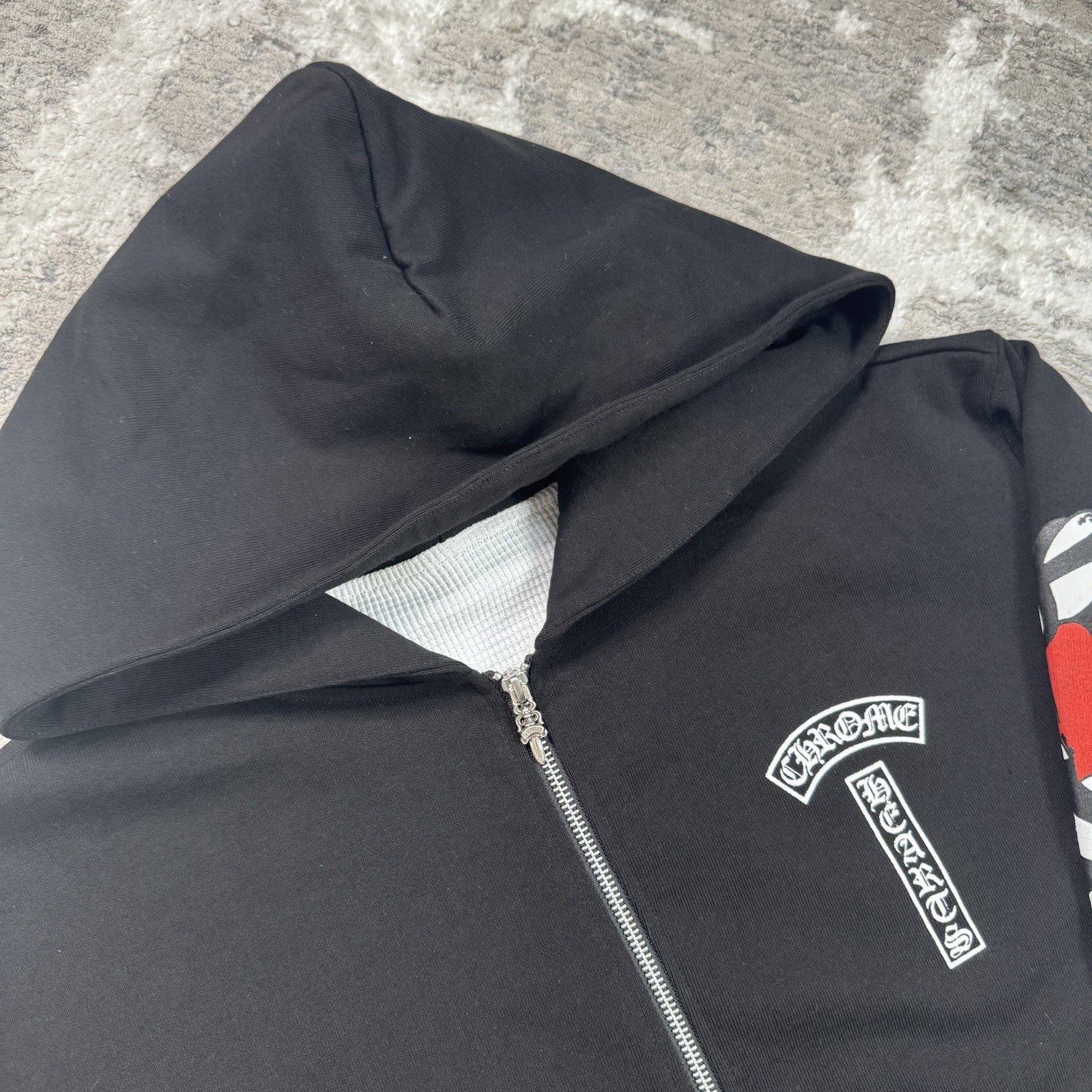 Chrome Hearts Matty Boy Thermal Zip Up Hoodie