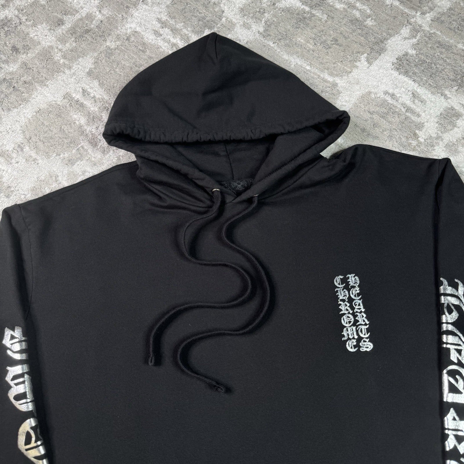 Chrome Hearts 1988 Foil Letters Sleeve Logo Pullover Hoodie 
