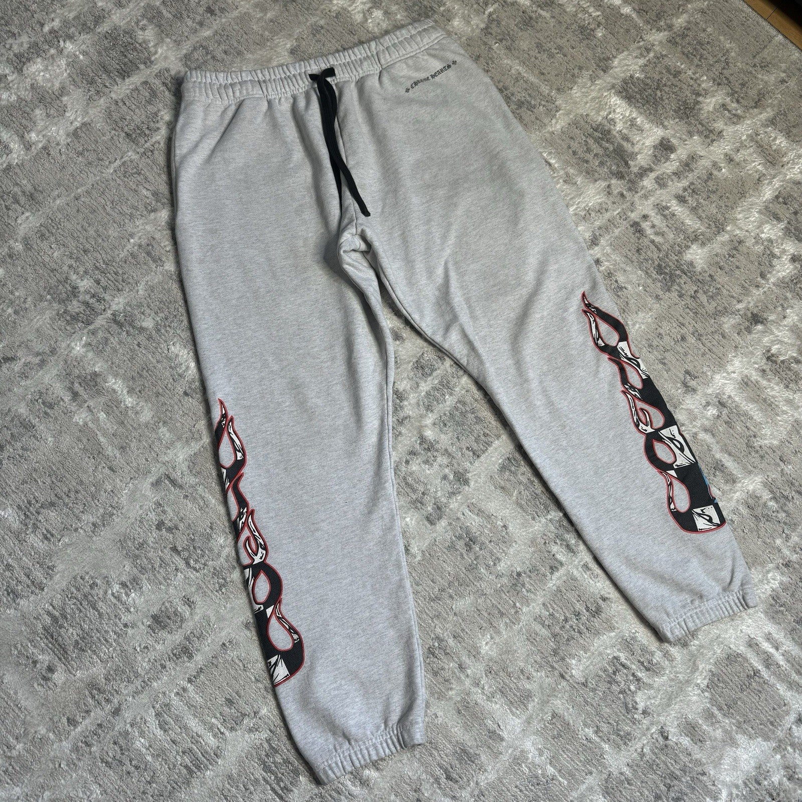 Chrome Hearts Matty Boy Brain Flame Sweatpants 