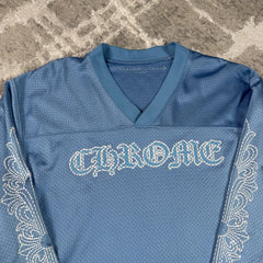 Chrome Hearts Mesh CH Stadium Floral Long Sleeve Jersey 