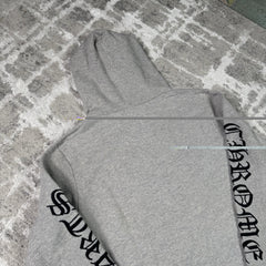 Chrome Hearts Cashmere Embroidered Sleeve Logo Zip Up Hoodie 
