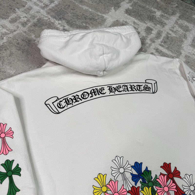 Chrome hearts Cemetery Multi-color Cross Pullover Hoodie 