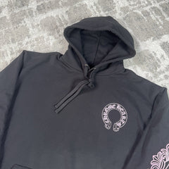 Chrome Hearts Friends And Family Pink Glitter Floral Pullover Hoodie