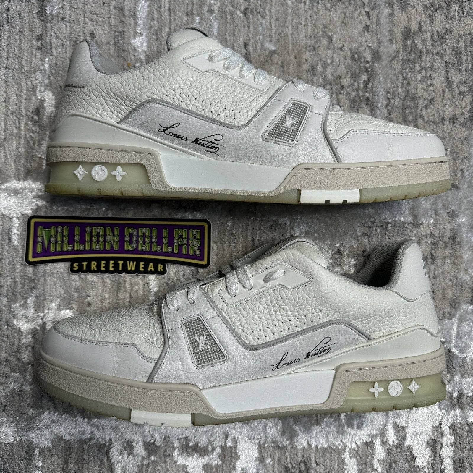 Louis Vuitton Trainer Low #54 Print White Sz- 9LV/10M