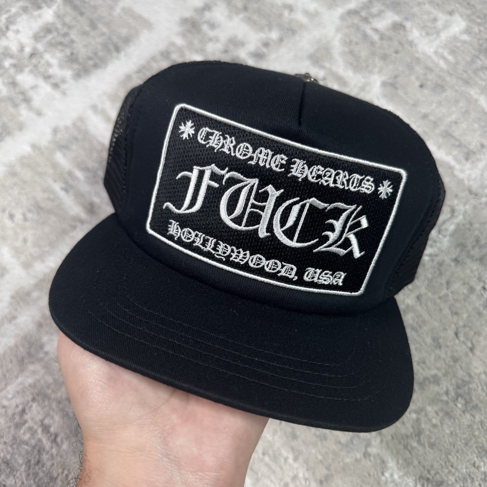 Chrome Hearts F*ck Hollywood Trucker Hat