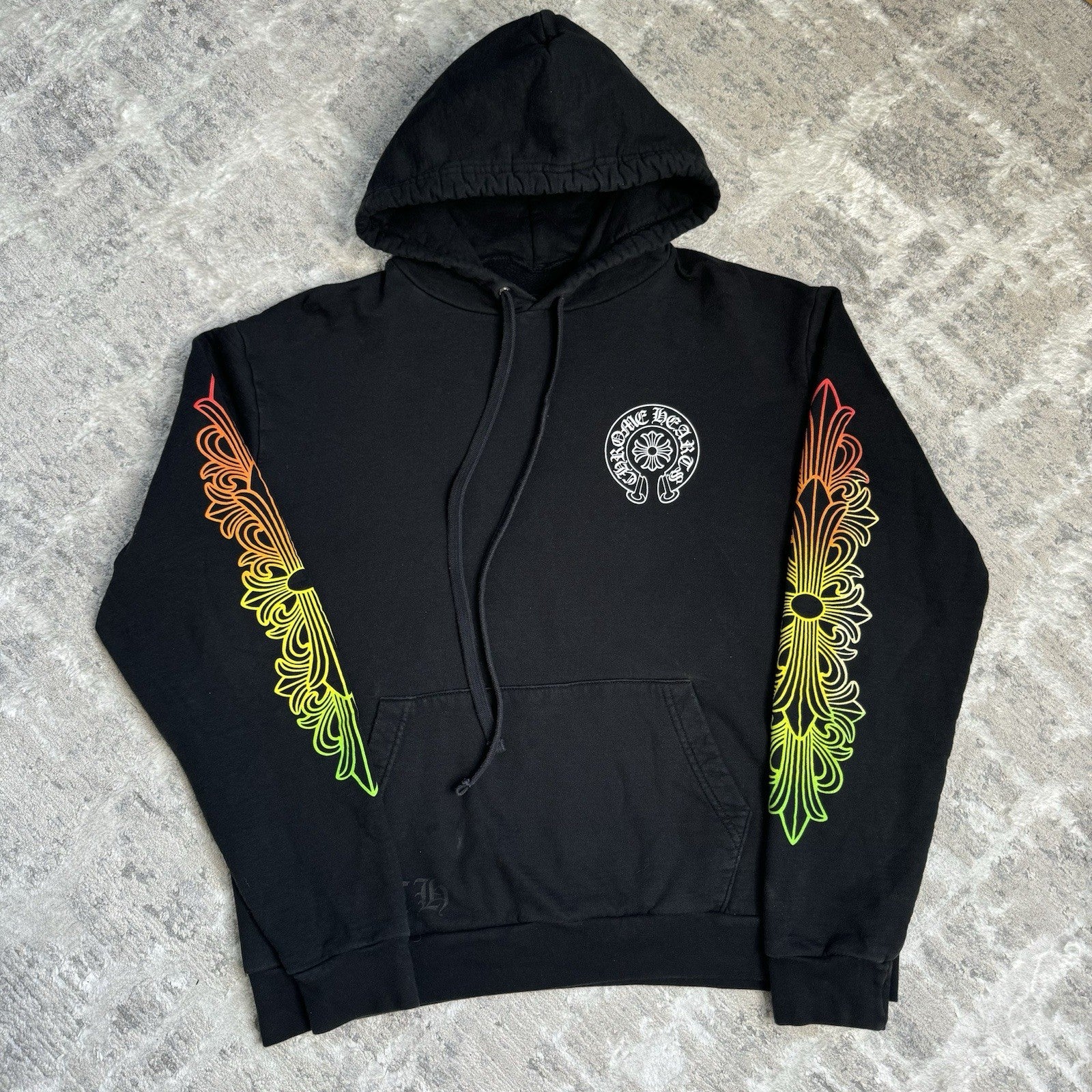 Chrome Hearts Floral Gradient Logo Pullover Hoodie 