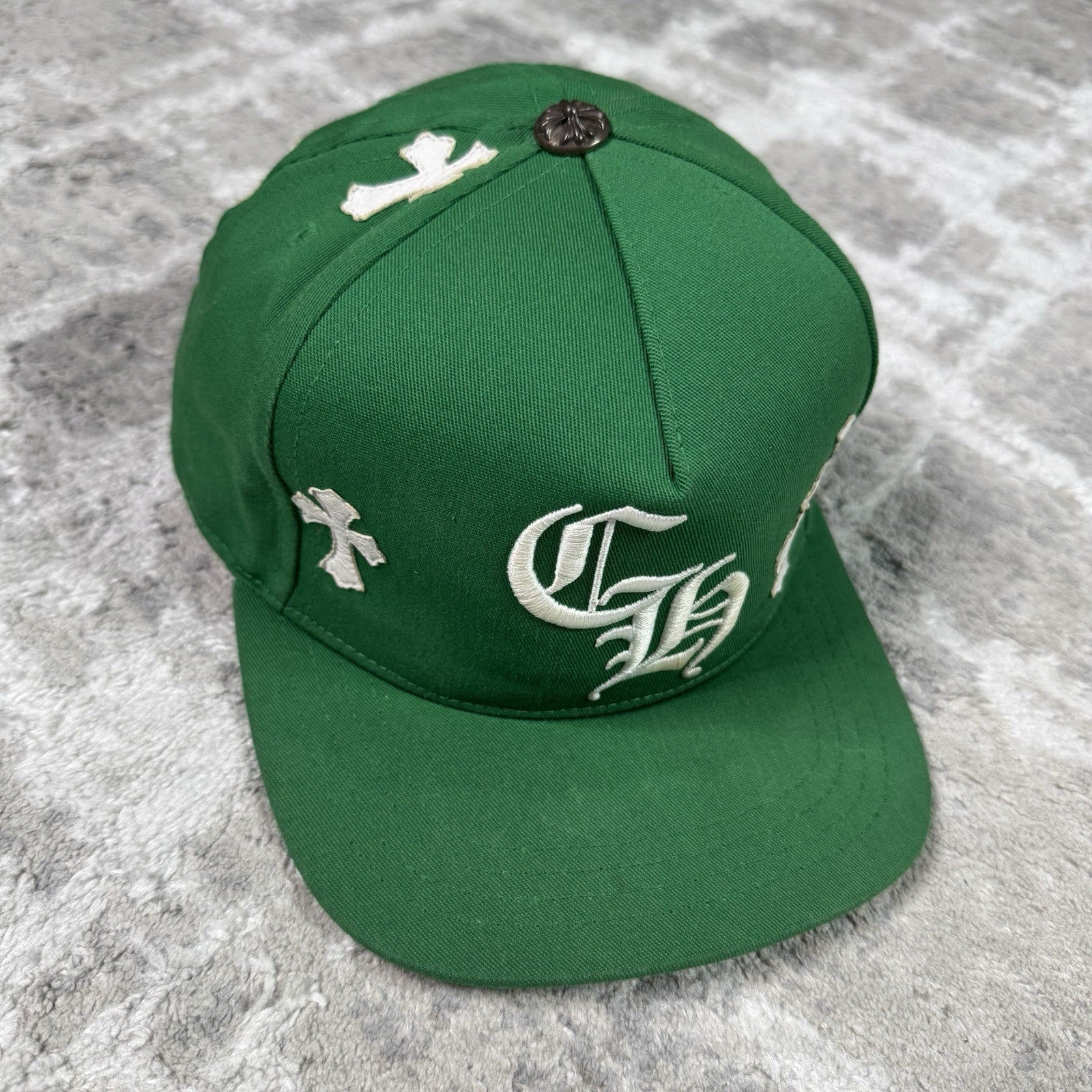 Chrome Hearts Cross Leather Patch Baseball CH Hat