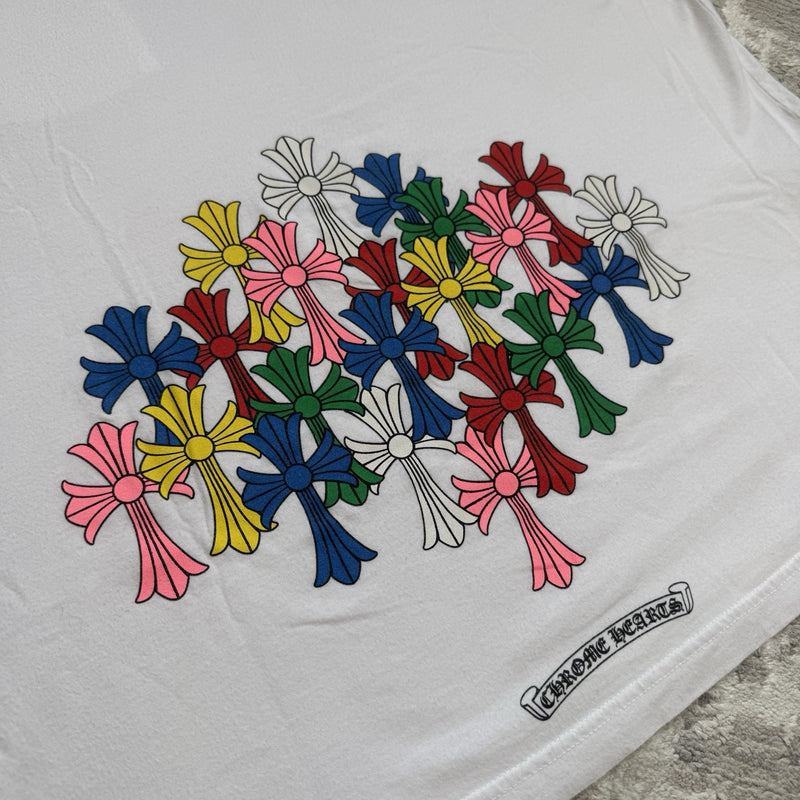 Chrome Hearts Cemetery Multi-color Cross Short Sleeve Shirt 