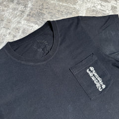 Chrome Hearts Flame Logo Short Sleeve Pocket Tee Shirt 