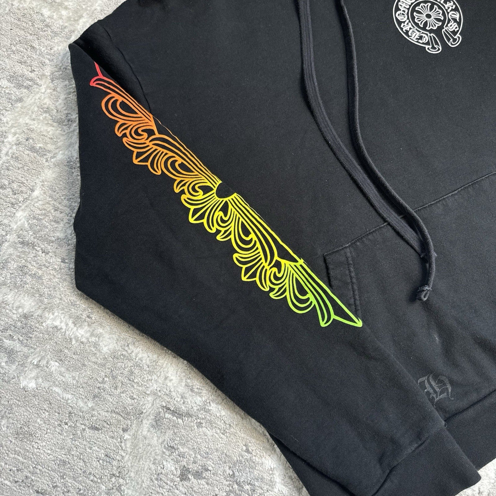 Chrome Hearts Floral Gradient Logo Pullover Hoodie 