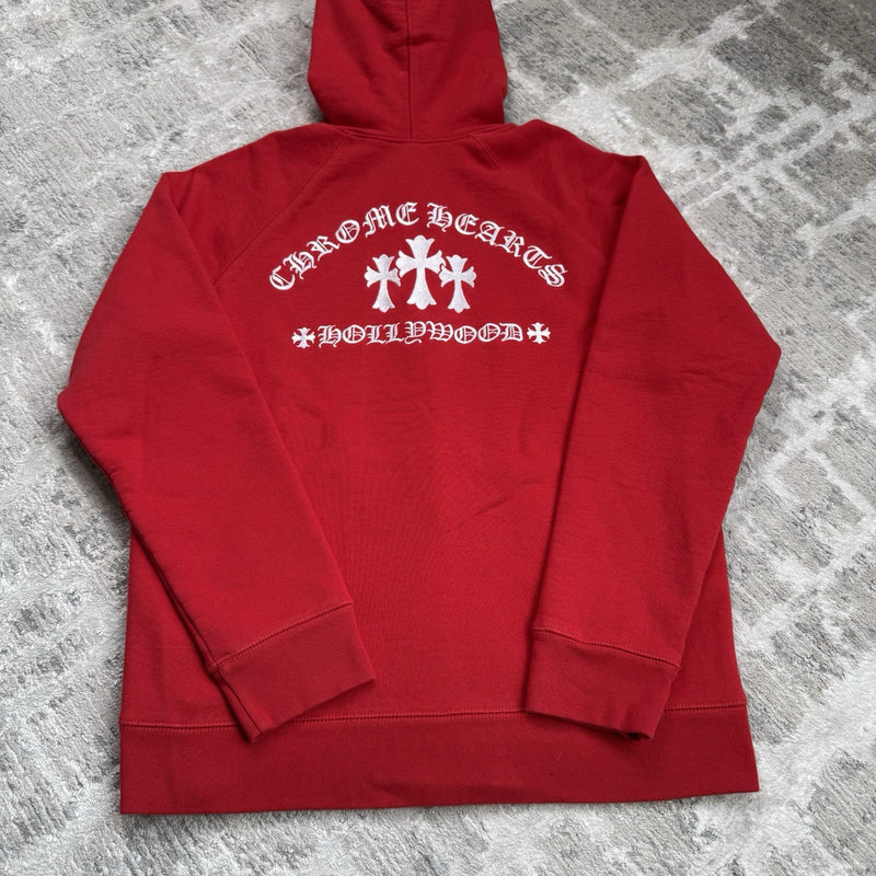 Chrome Hearts King Taco Triple Cross Embroidered Zip Up Hoodie 