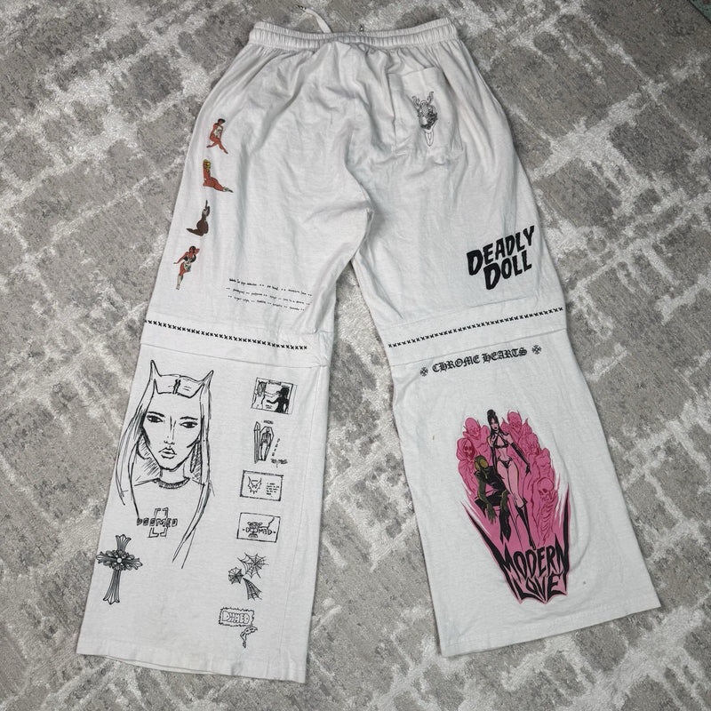 Chrome Hearts Deadly Doll Patchwork Sweatpants 