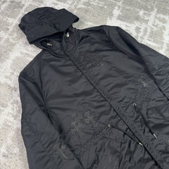 Chrome Hearts Cross Patch Nylon Fishtail Zip Up Parka Jacket 