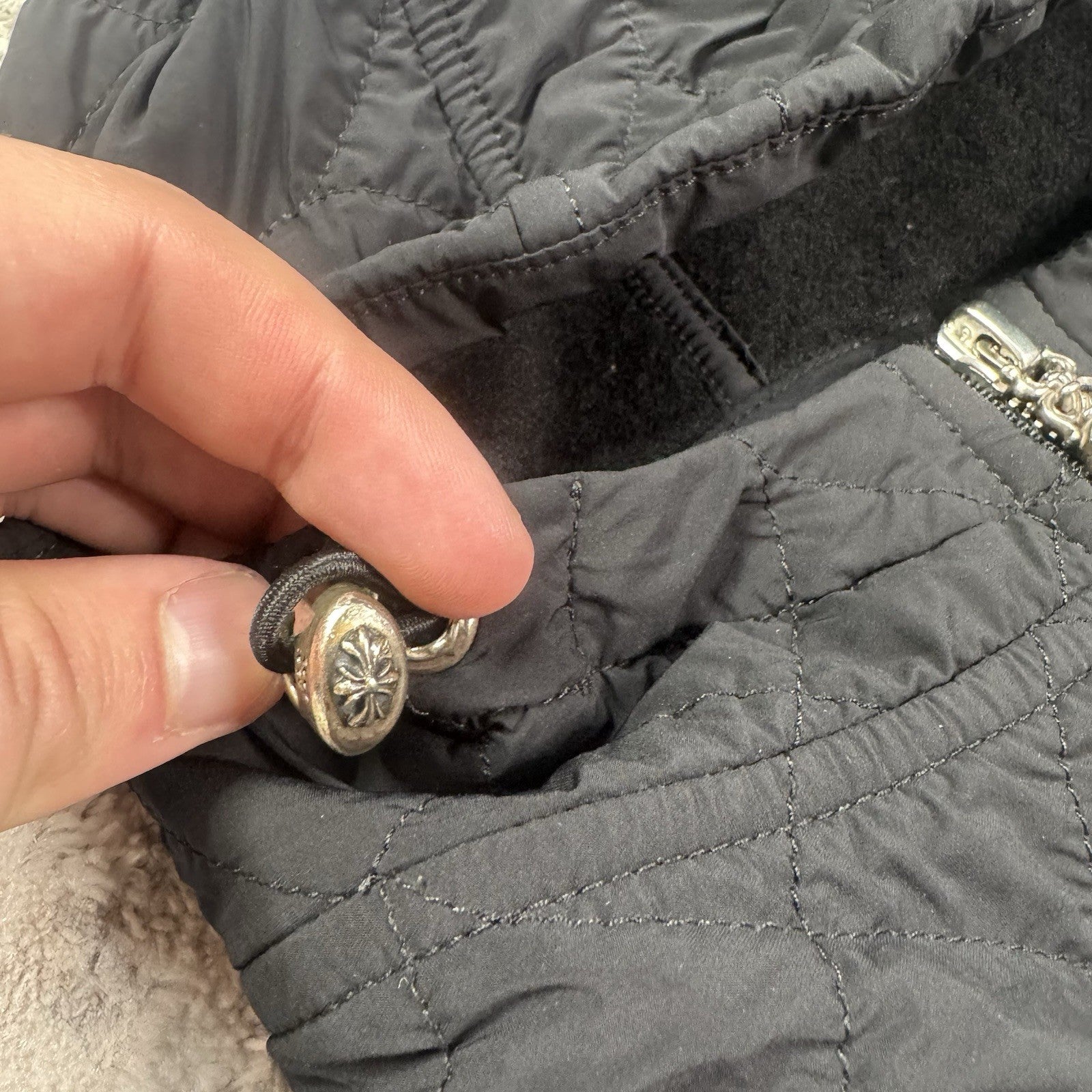 Chrome Hearts Quilted Zip Up Hoodie 