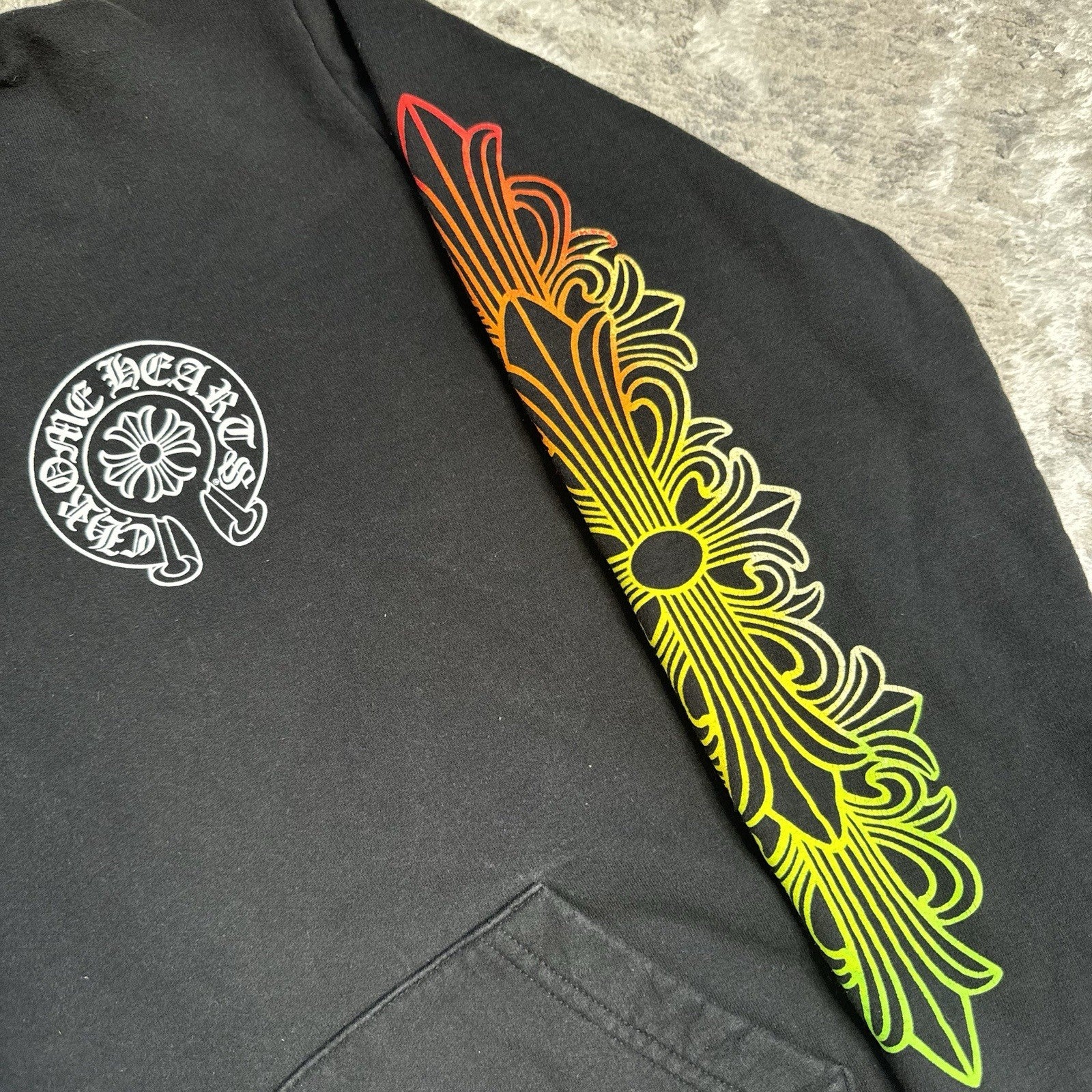 Chrome Hearts Floral Gradient Logo Pullover Hoodie 