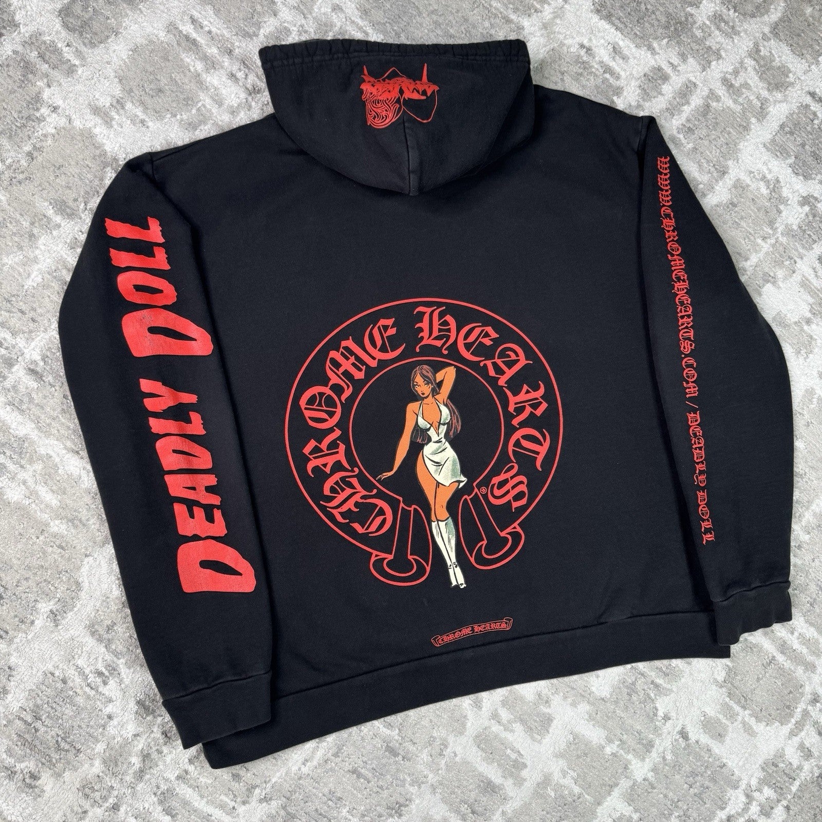 Chrome Hearts Deadly Doll Horseshoe Pullover Hoodie 