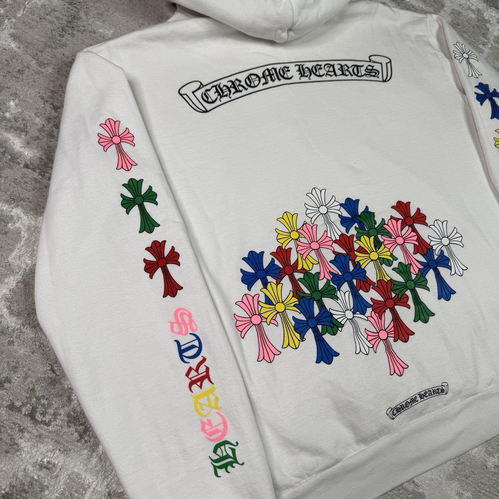 Chrome hearts Cemetery Multi-color Cross Pullover Hoodie 