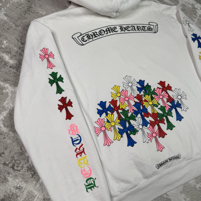 Chrome hearts Cemetery Multi-color Cross Pullover Hoodie 