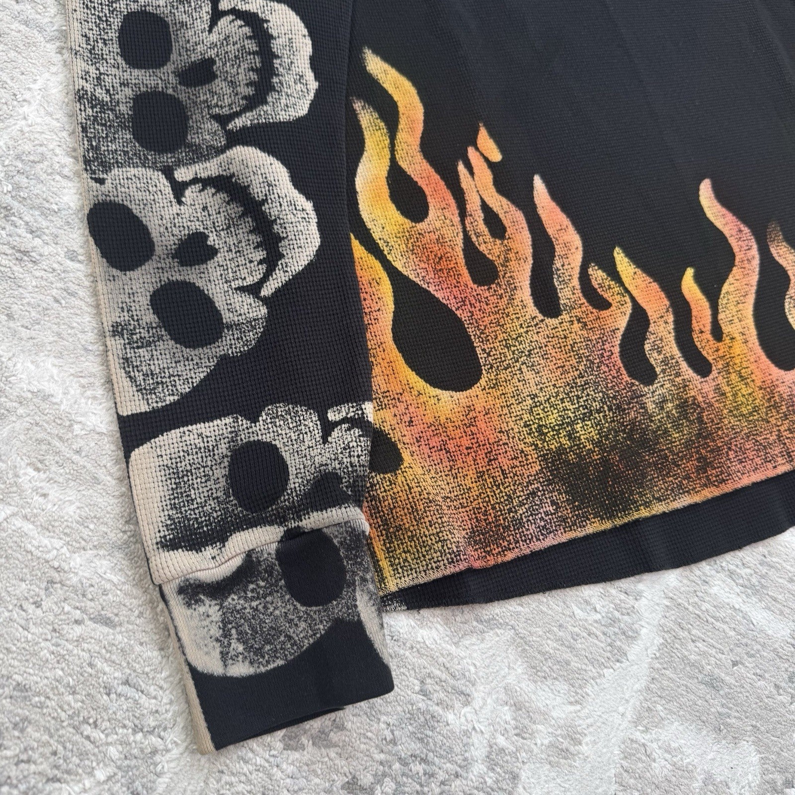 Satoshi Nakamoto Lost Boys Skull Thermal Long Sleeve Shirt 