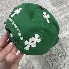 Chrome Hearts Leather Cross Patch Baseball Hat 