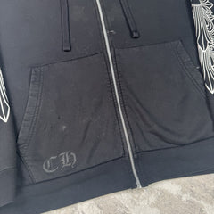 Chrome Hearts Horseshoe Floral Zip Up Hoodie 