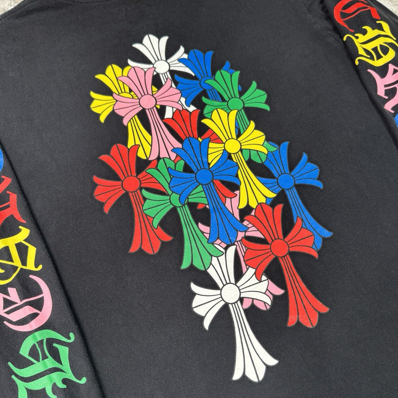 Chrome Hearts Cemetery Multi-color Cross Long Sleeve Shirt 