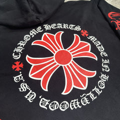 Chrome Hearts Red Plus Cross Pullover Hoodie 