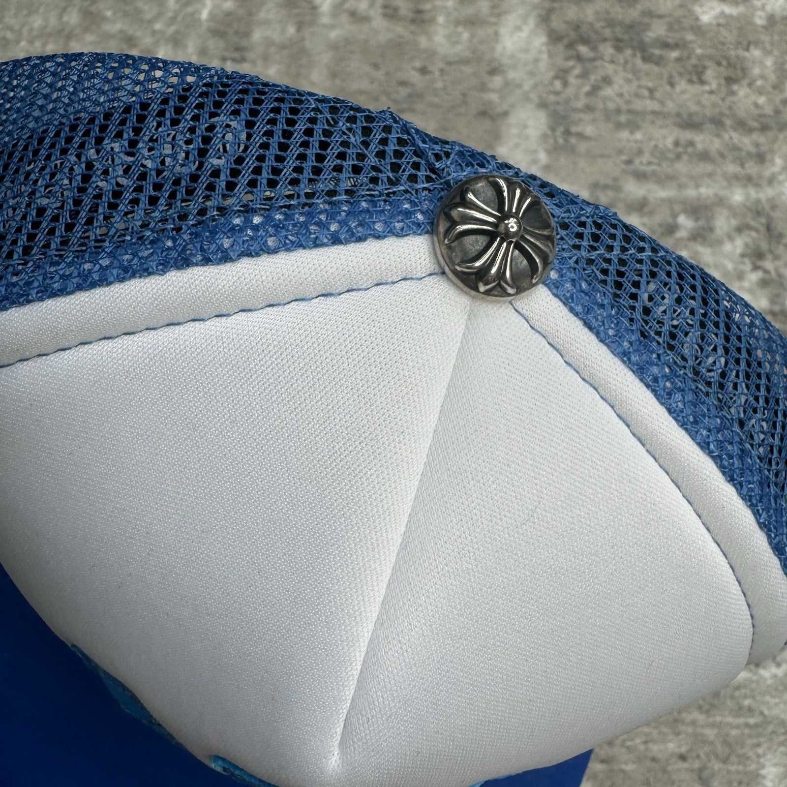 Chrome Hearts Leather Cross Patch Trucker Hat 