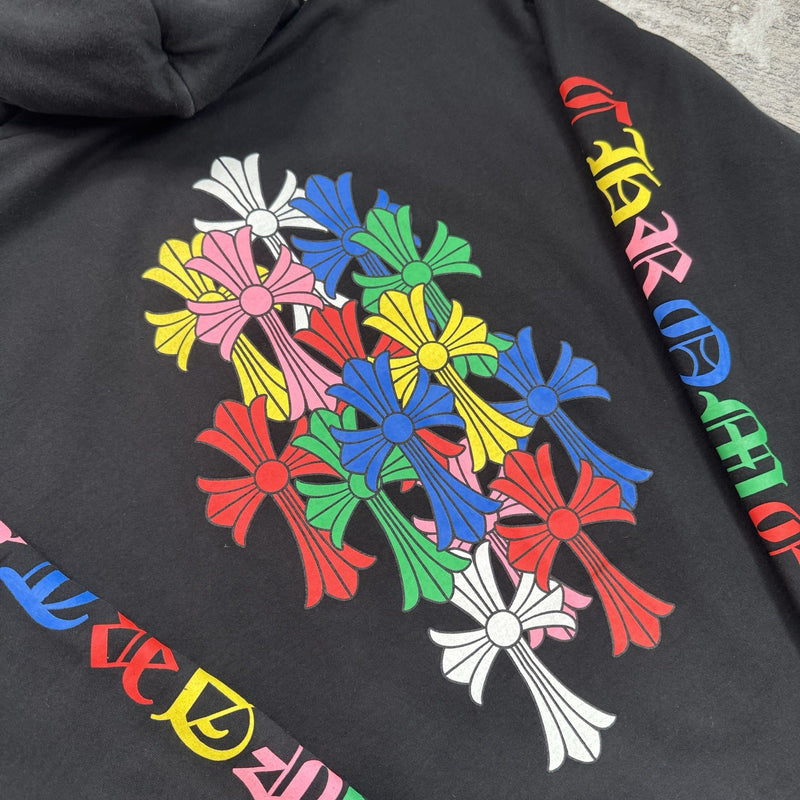 Chrome Hearts Cemetery Cross Multi-color Pullover Hoodie 