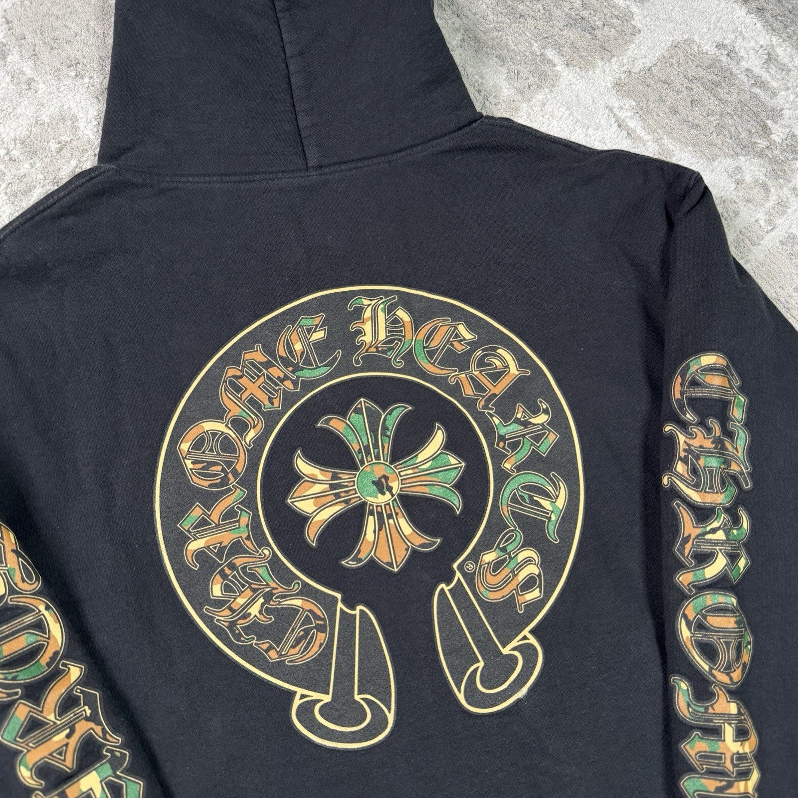 Chrome Hearts Camo Horseshoe Thermal Zip Up Hoodie