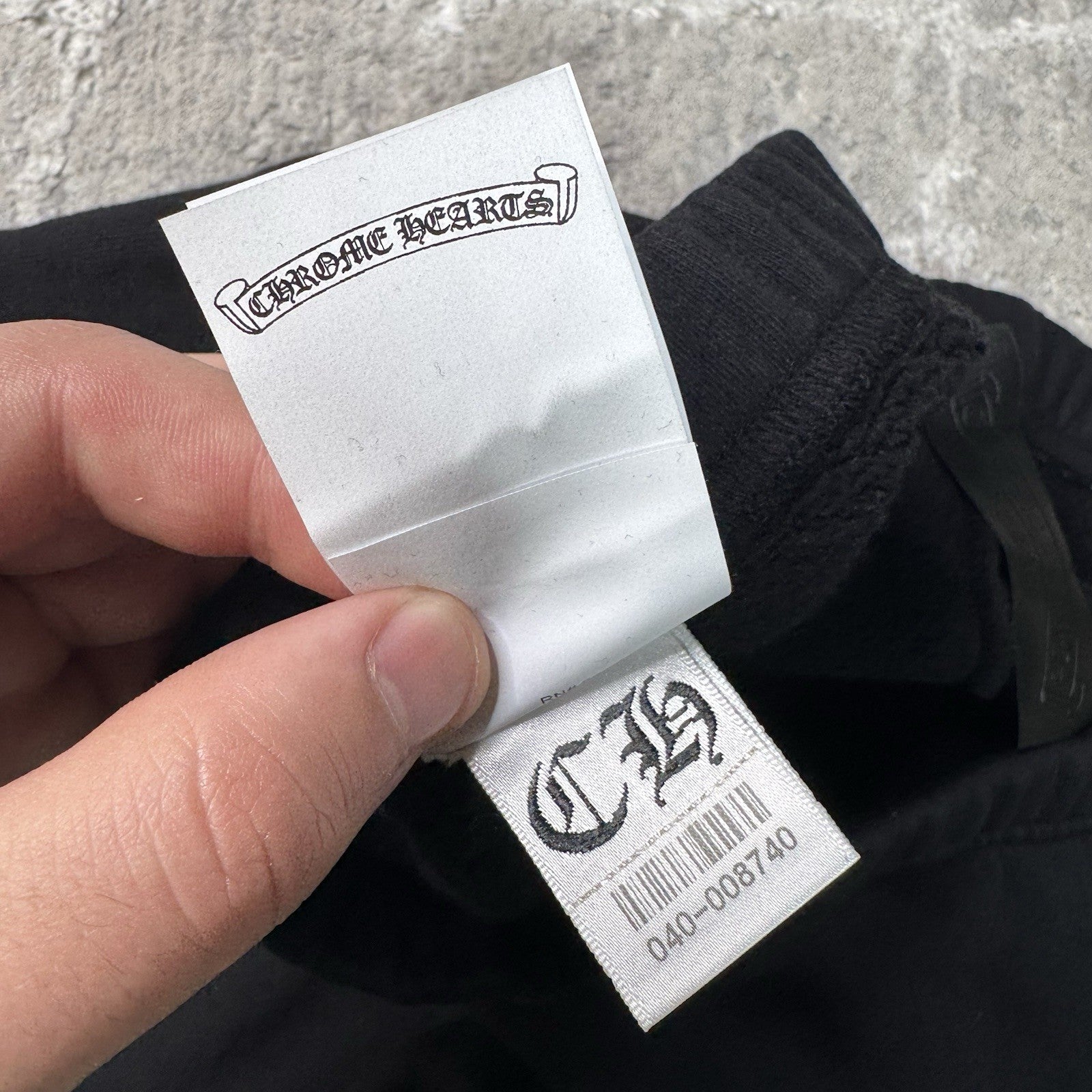 Chrome Hearts Leather Cross Patch Sweatpants 