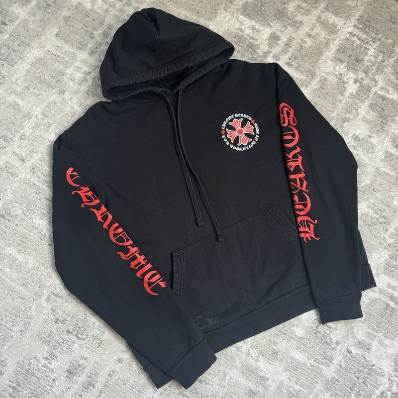 Chrome Hearts Red Plus Cross Pullover Hoodie 