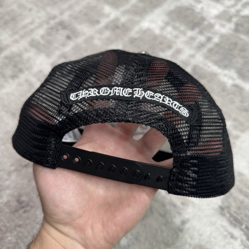 Chrome Hearts 4th Of July Leather Triple Cross Trucker Hat