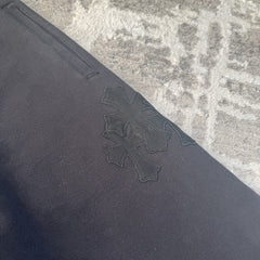 Chrome Hearts Paperjam Leather Triple Cross Patch Sweatpants 