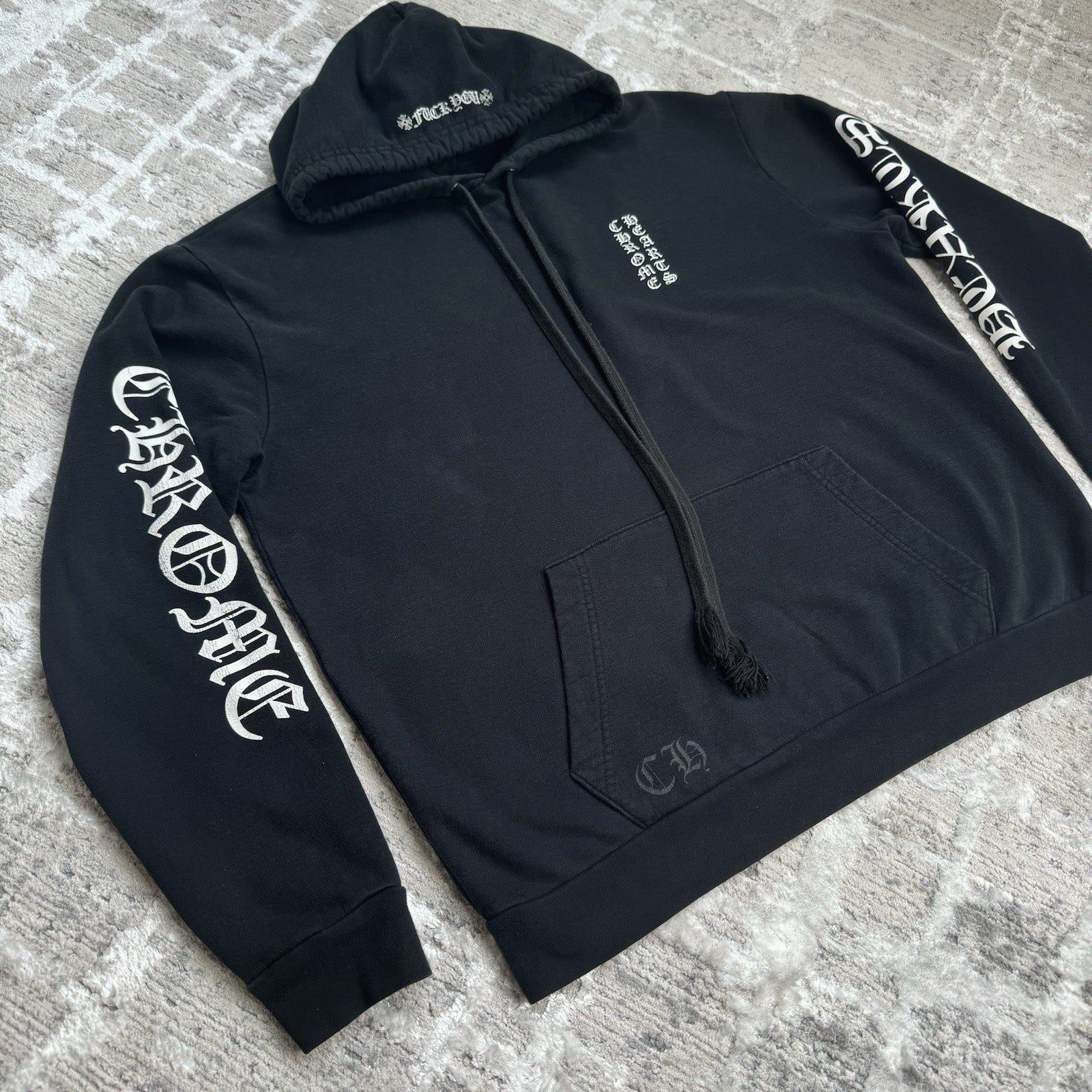 Chrome Hearts Vertical Sleeve Logo Pullover Hoodie 