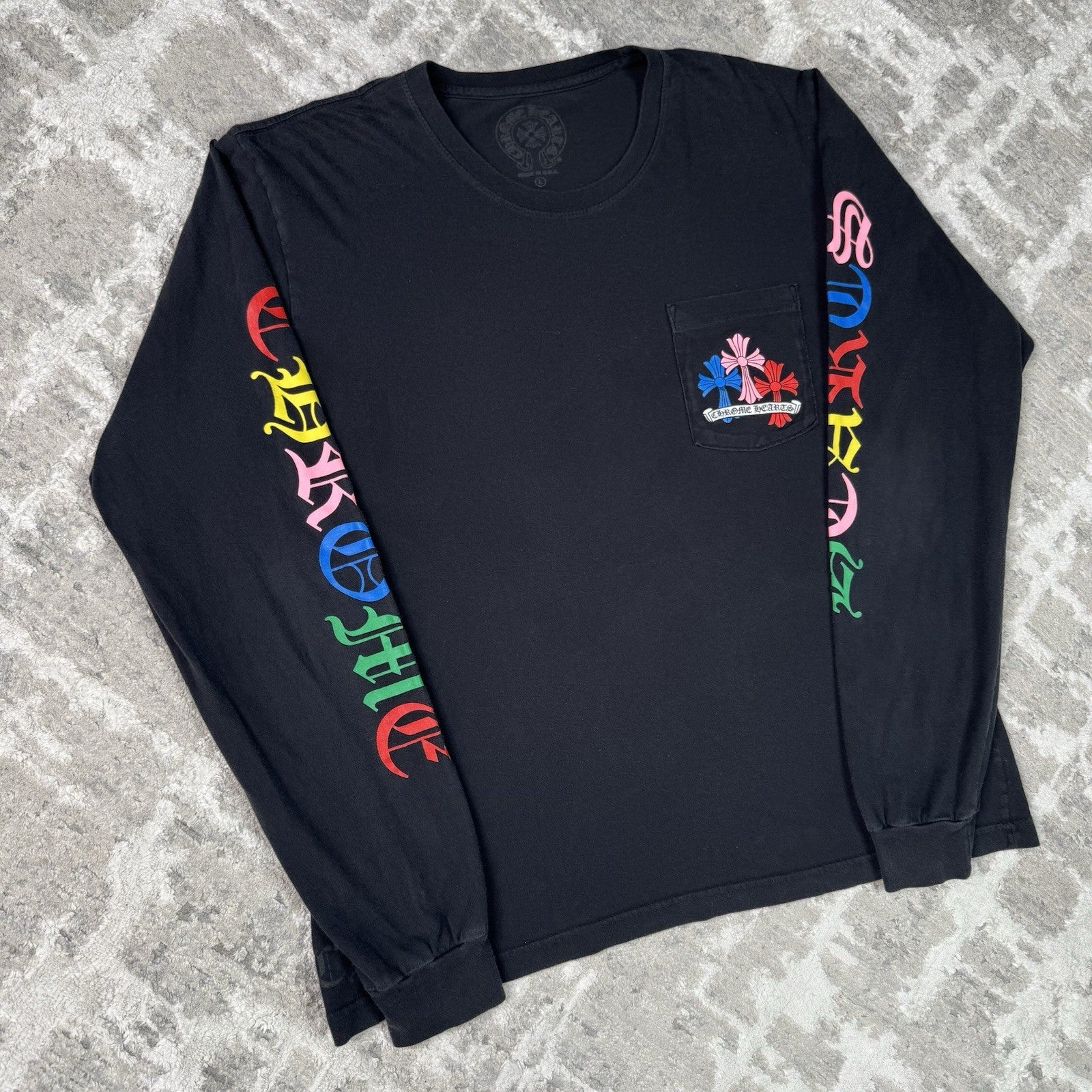 Chrome Hearts Cemetery Multi-color Cross Long Sleeve Shirt 
