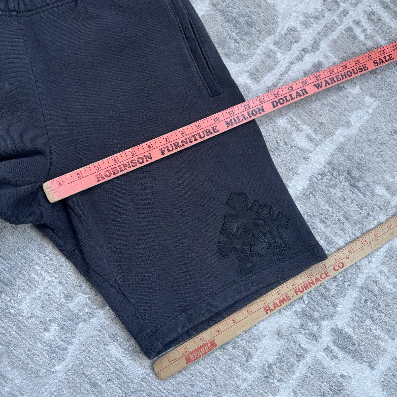 Chrome Hearts Paperjam Leather Triple Cross Sweatshirts